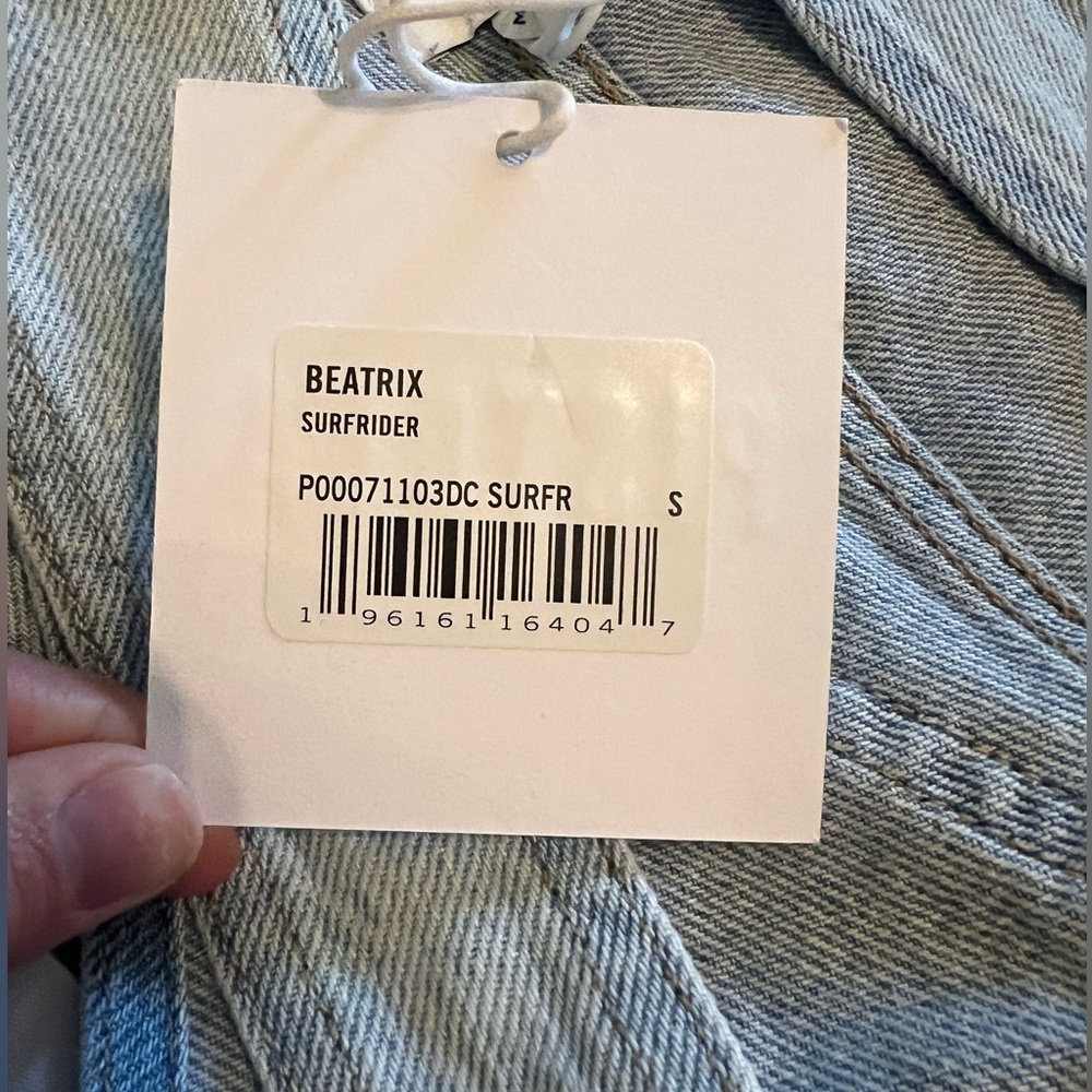 Pistola Denim Beatrix Short Overalls in Surfrider Size Small NWT - Picture 8 of 8